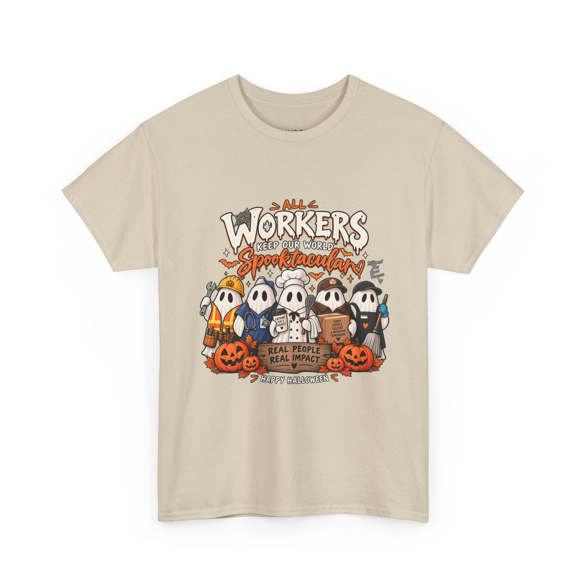 All Workers Halloween Tee | Unisex Heavy Cotton Shirt