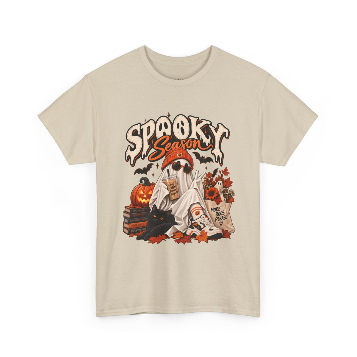 Spooky Season Ghost Tee | Unisex Halloween Cotton T-Shirt