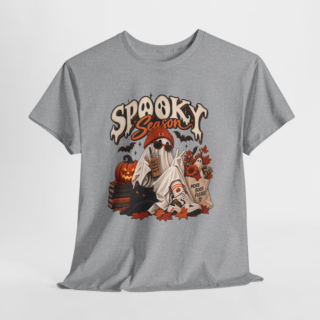 Spooky Season Ghost Tee | Unisex Halloween Cotton T-Shirt