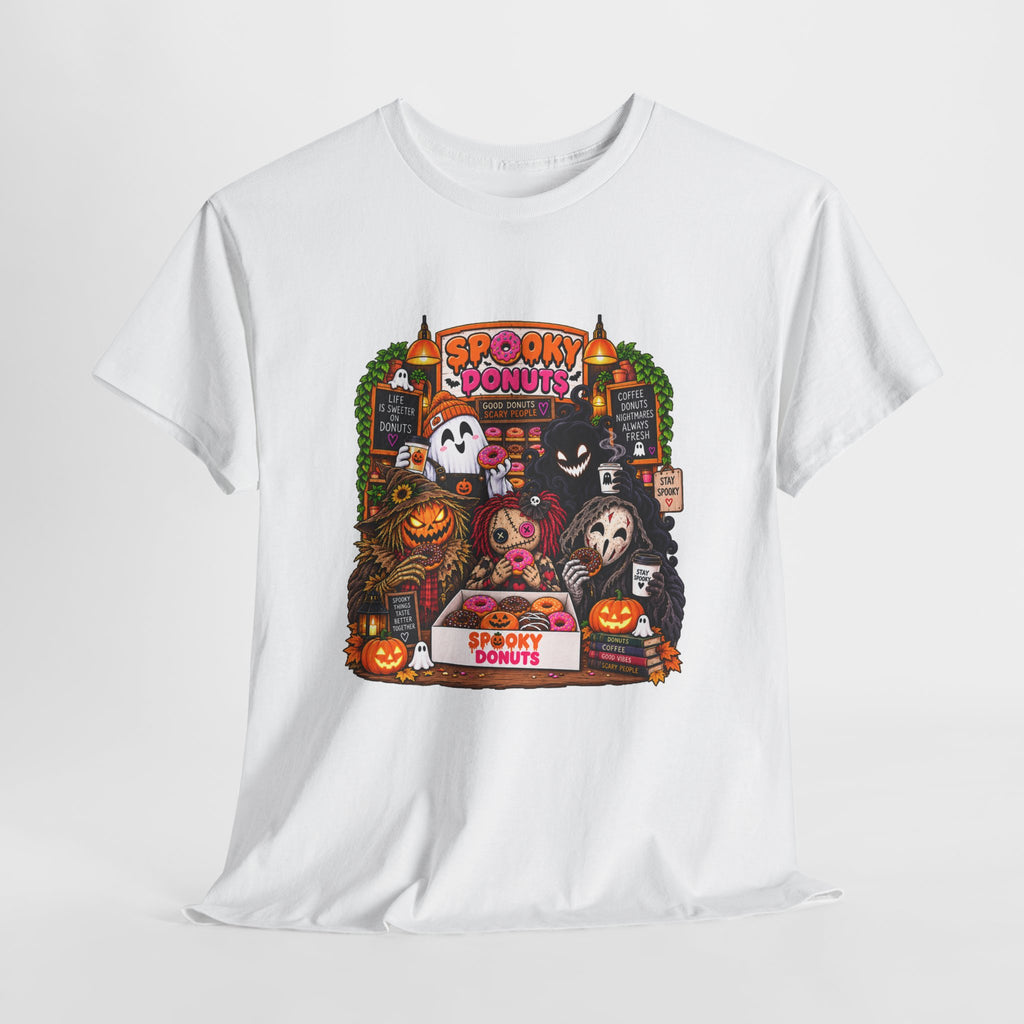 Spooky Donuts Halloween Tee | Unisex Heavy Cotton T-Shirt